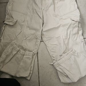 Women's Cream Cargo Pants